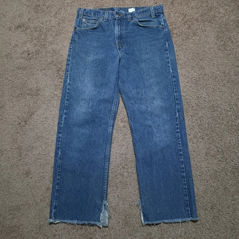Vintage 1995 Levis 505 Size 32 x 32 *Fits 30 x 28* Orange Tab Denim‎ Jeans Ankle